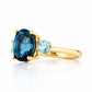 Hallie, London Blue and Sky Blue Topaz Ring - Victoria's Jewellery