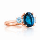 Hallie, London Blue and Sky Blue Topaz Ring - Victoria's Jewellery