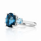 Hallie, London Blue and Sky Blue Topaz Ring - Victoria's Jewellery