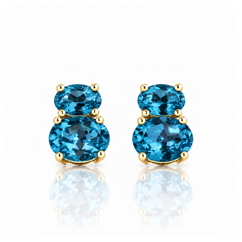 Georgie, London Blue Topaz Stud Earrings