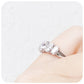 Oval cut Moissanite Graduated Engagement Wedding Ring - Victoria's Jewellery