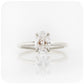 Oval cut Moissanite Solitaire Engagement Ring - Victoria's Jewellery