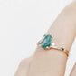 Georgie, a Moss Agate  and Diamond Trilogy Ring - 8x6mm
