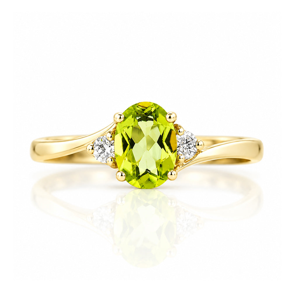 Georgie, Peridot and Diamond Ring - Victoria's Jewellery