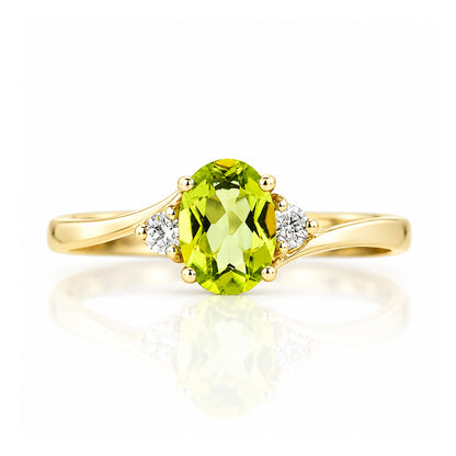 Georgie, Peridot and Diamond Ring - Victoria's Jewellery