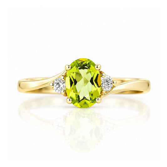 Georgie, Peridot and Diamond Ring - Victoria's Jewellery