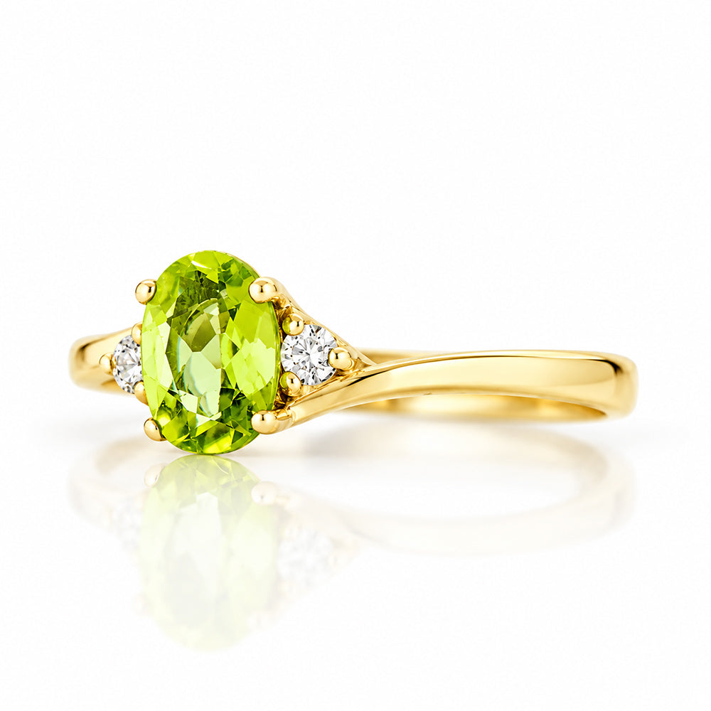 Georgie, Peridot and Diamond Ring - Victoria's Jewellery