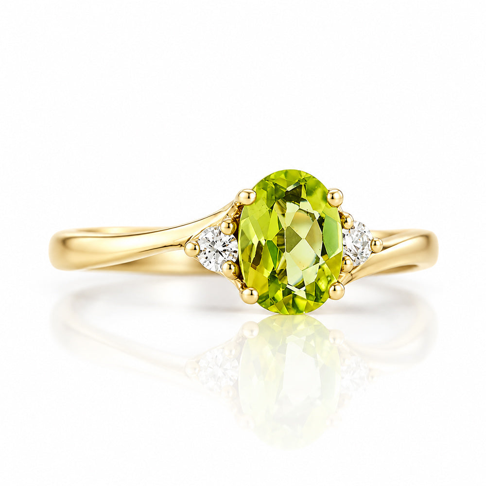 Georgie, Peridot and Diamond Ring - Victoria's Jewellery