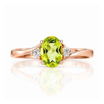 Georgie, Peridot and Diamond Ring - Victoria's Jewellery