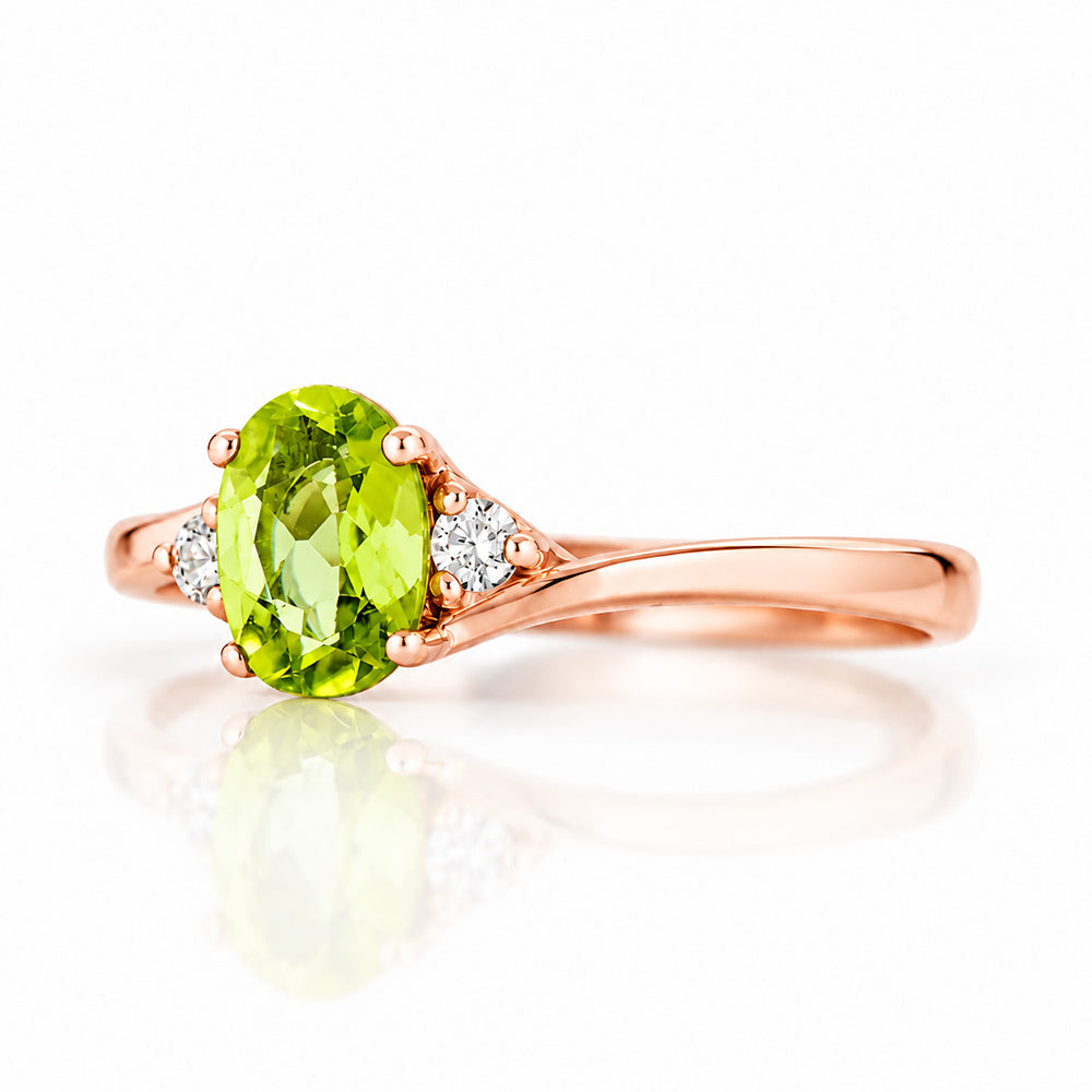 Georgie, Peridot and Diamond Ring - Victoria's Jewellery