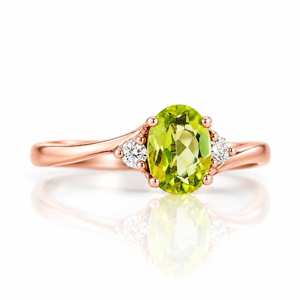 Georgie, Peridot and Diamond Ring - Victoria's Jewellery