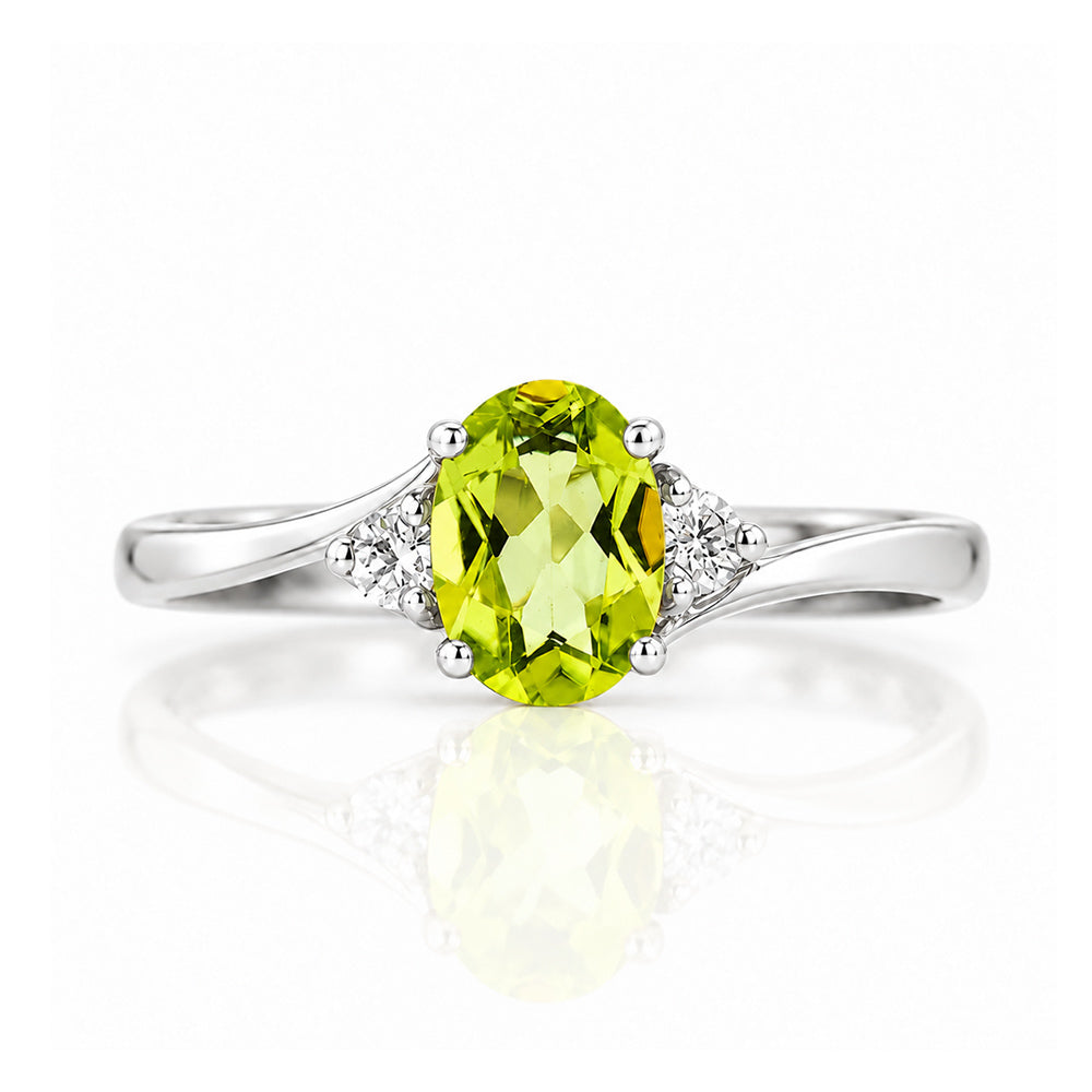 Georgie, Peridot and Diamond Ring - Victoria's Jewellery
