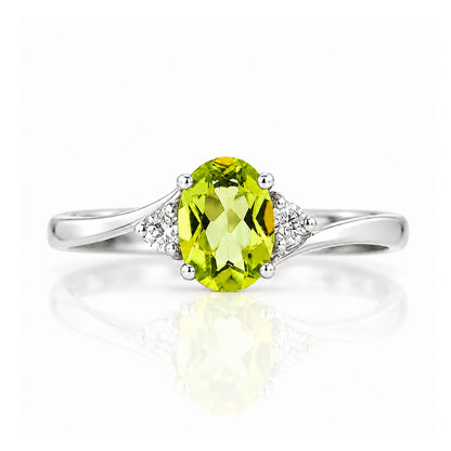 Georgie, Peridot and Diamond Ring - Victoria's Jewellery