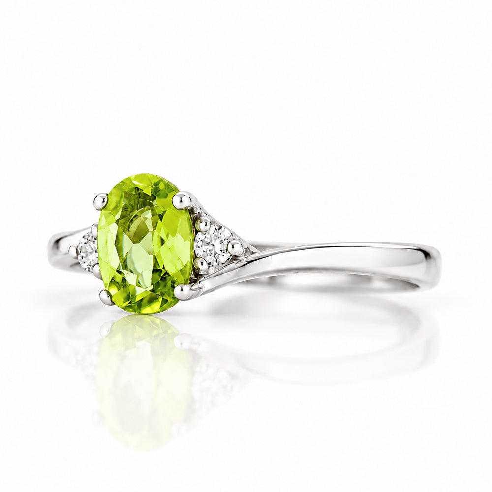 Georgie, Peridot and Diamond Ring - Victoria's Jewellery