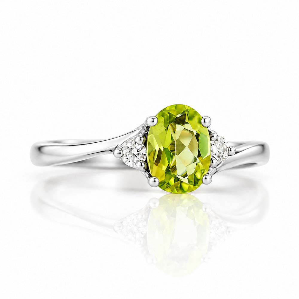 Georgie, Peridot and Diamond Ring - Victoria's Jewellery