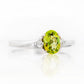 Georgie, a Peridot and Diamond Trilogy Ring - Victoria's Jewellery