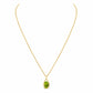 The Infinity Pendant with Peridot - 9x7mm