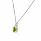 The Infinity Pendant with Peridot - 9x7mm