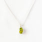 Oval cut Peridot Solitaire Necklace - Victoria's Jewellery