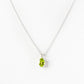 Oval cut Peridot Solitaire Necklace - Victoria's Jewellery