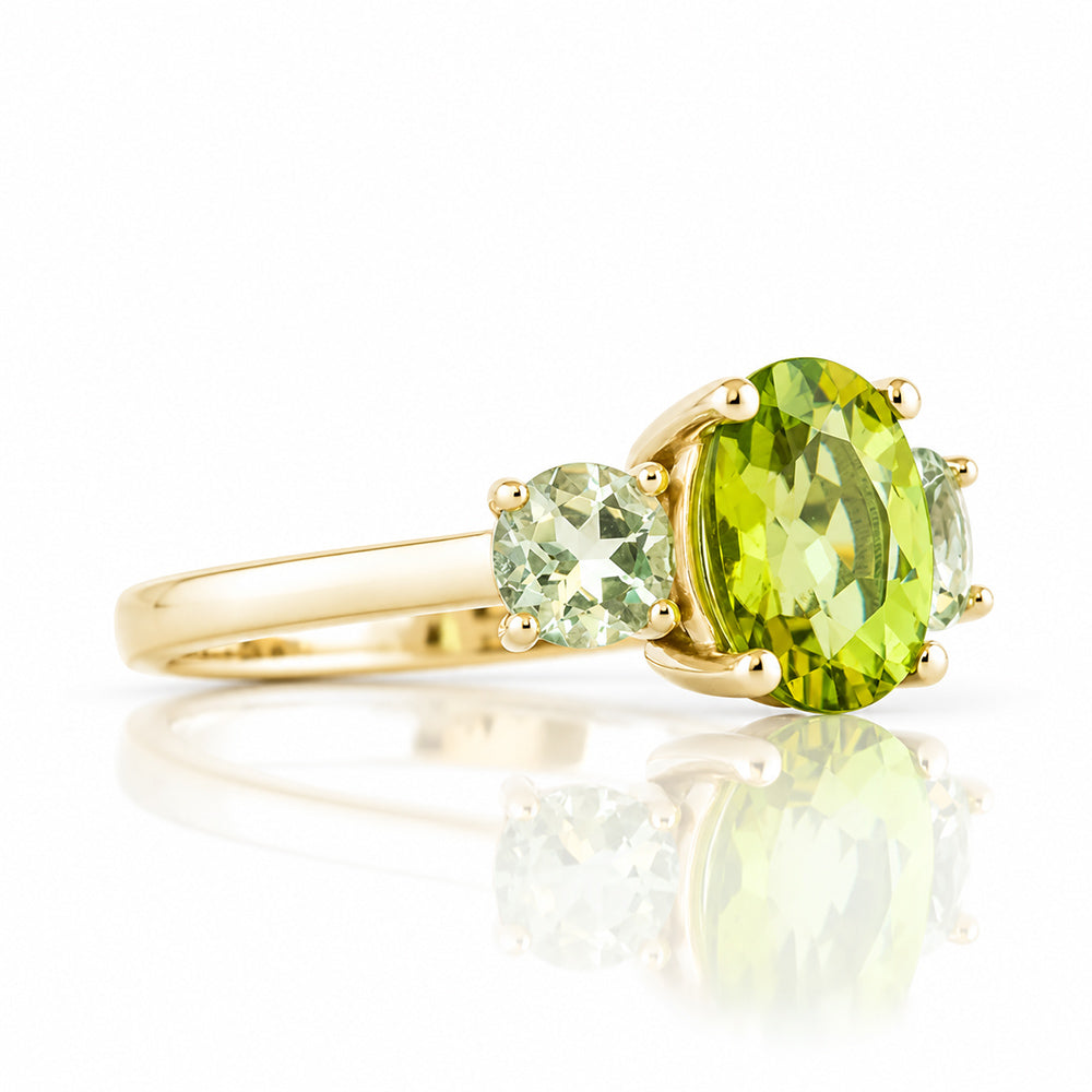 Lucy, Peridot and Prasiolite Ring - Victoria's Jewellery