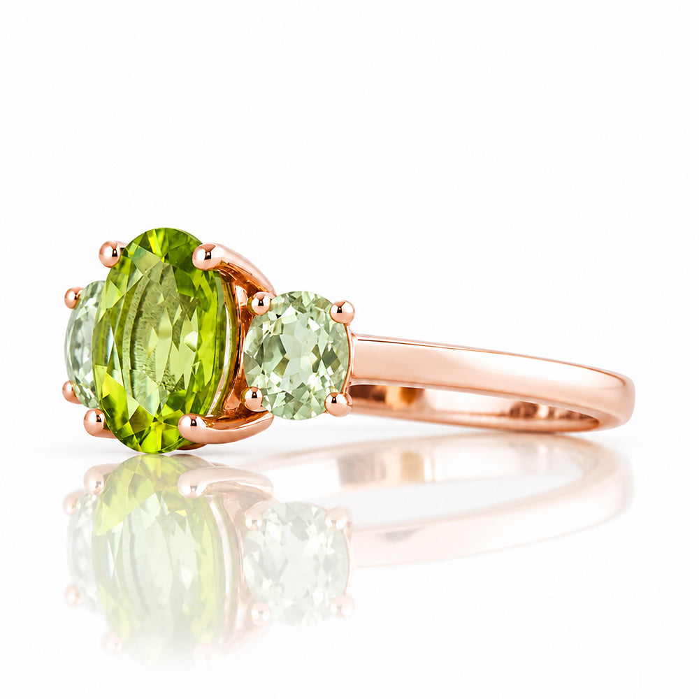Lucy, Peridot and Prasiolite Ring - Victoria's Jewellery