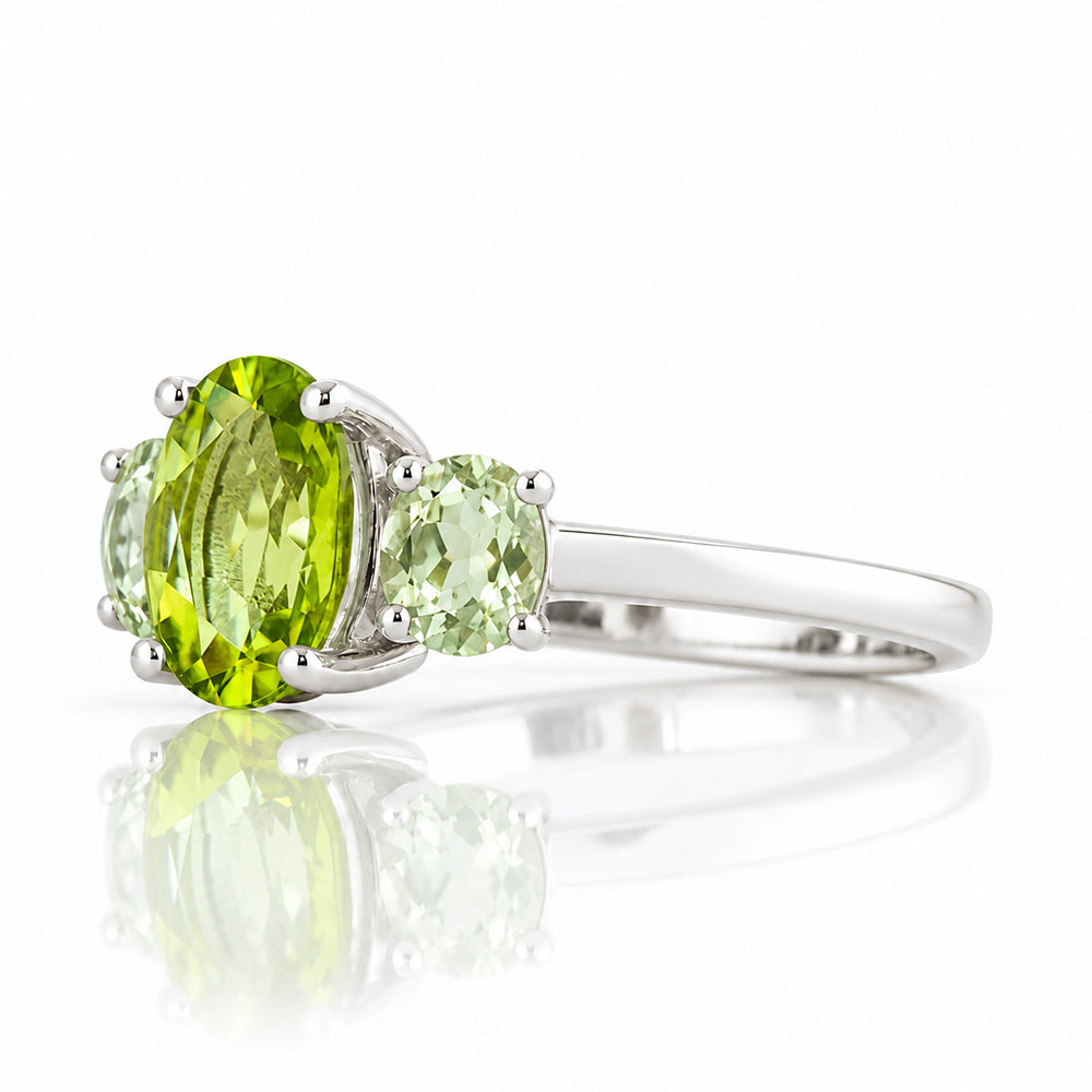 Lucy, Peridot and Prasiolite Ring - Victoria's Jewellery