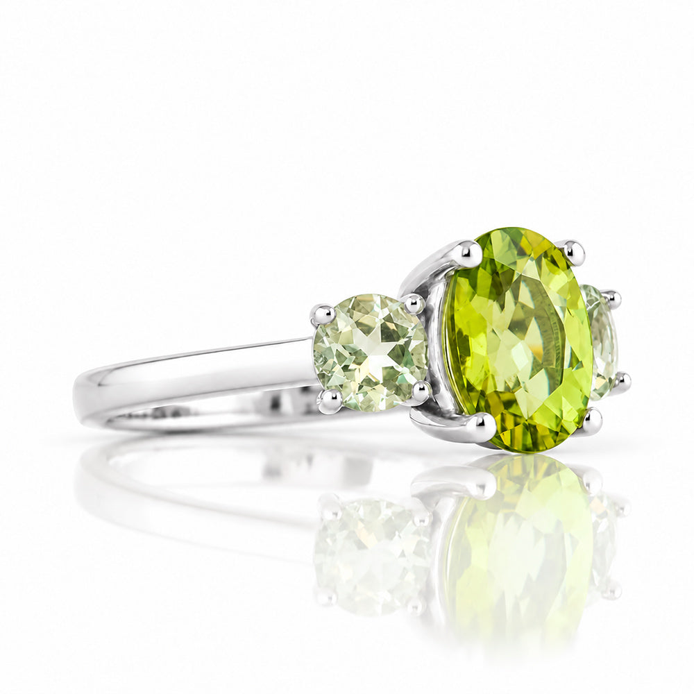 Lucy, Peridot and Prasiolite Ring - Victoria's Jewellery