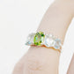 Oval cut Peridot, Prasiolite and Sky Blue Topaz half eternity Anniversary Ring - Victoria's Jewellery