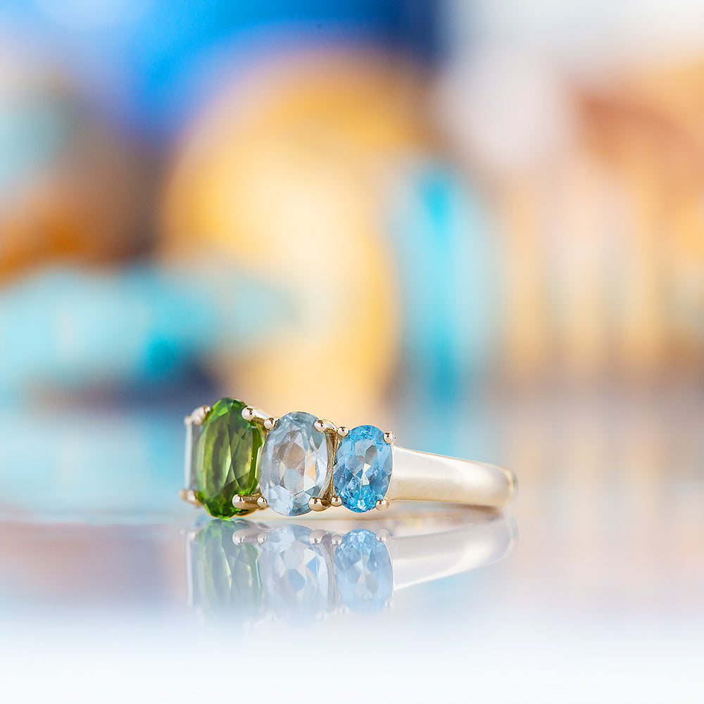 Queen, a Peridot, Prasiolite and Topaz Ring - Victoria's Jewellery
