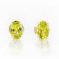 Luna, Oval cut Peridot Stud Earring - 7x5mm