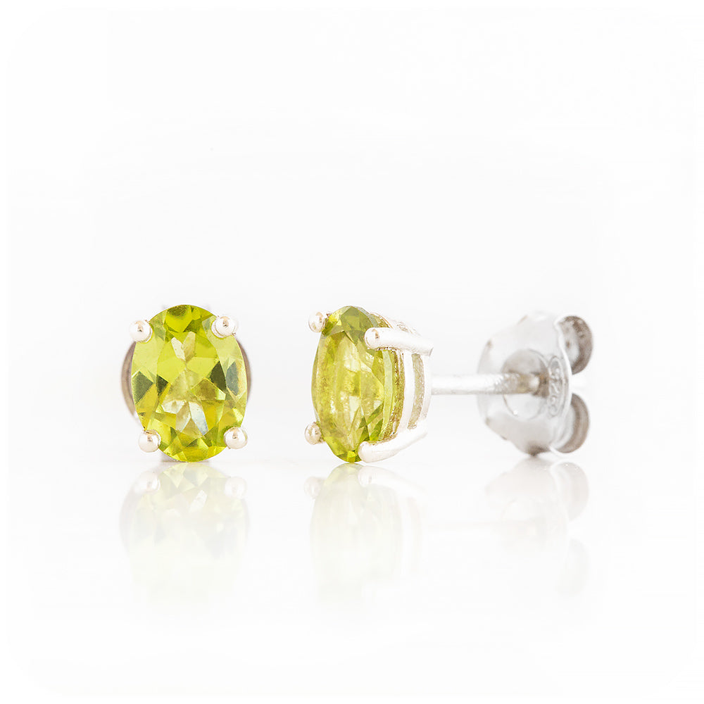 Oval cut Peridot Stud Earrings - Victoria's Jewellery