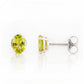Luna, Oval cut Peridot Stud Earring - 7x5mm