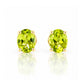 Luna, Oval cut Peridot Stud Earring - 7x5mm - Victoria's Jewellery