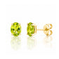 Luna, Oval cut Peridot Stud Earring - 7x5mm - Victoria's Jewellery