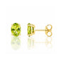 Luna, Oval cut Peridot Stud Earring - 7x5mm - Victoria's Jewellery