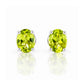Luna, Oval cut Peridot Stud Earring - 7x5mm - Victoria's Jewellery