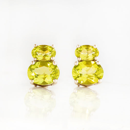 Georgie, Peridot Stud Earrings