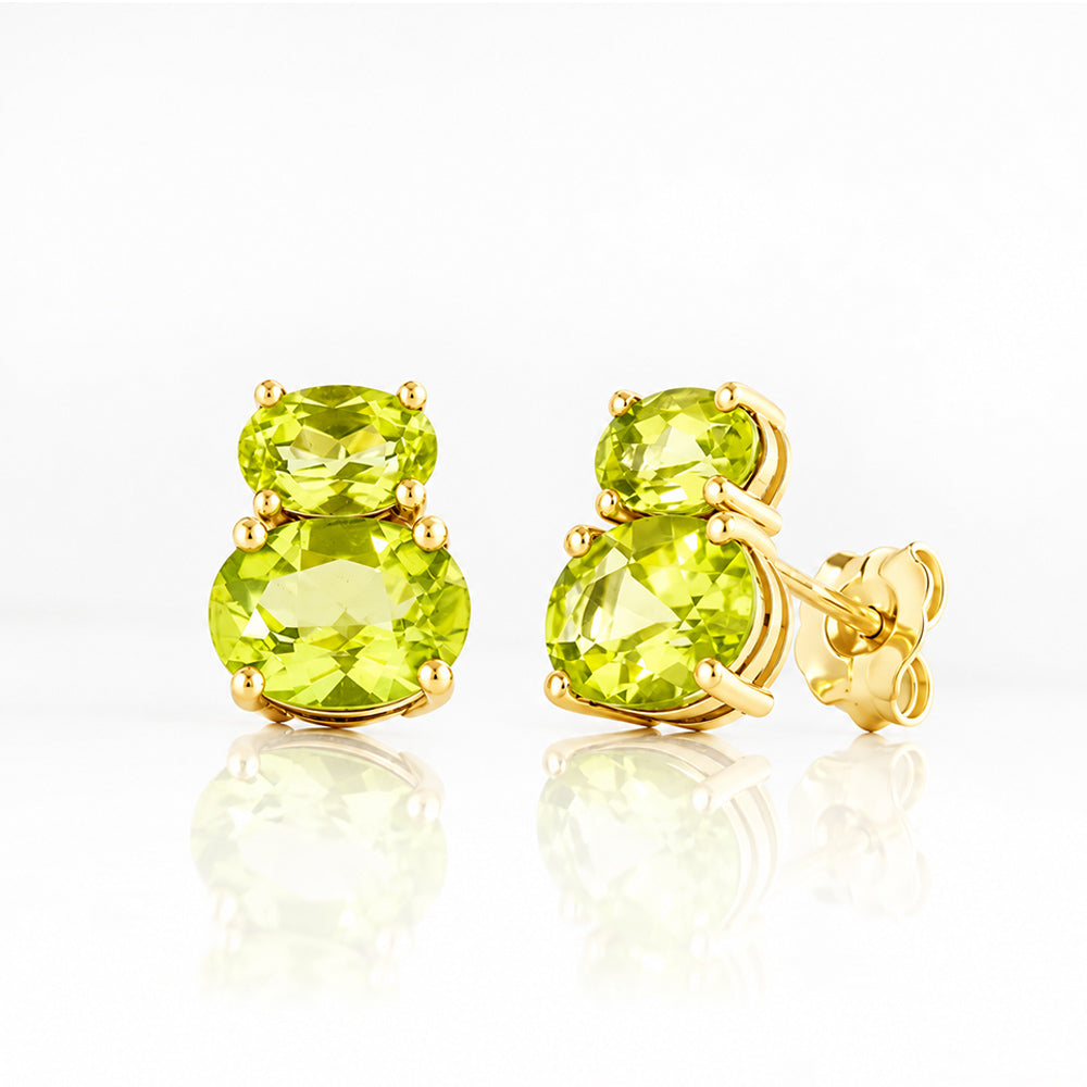Georgie, Peridot Stud Earrings - Victoria's Jewellery