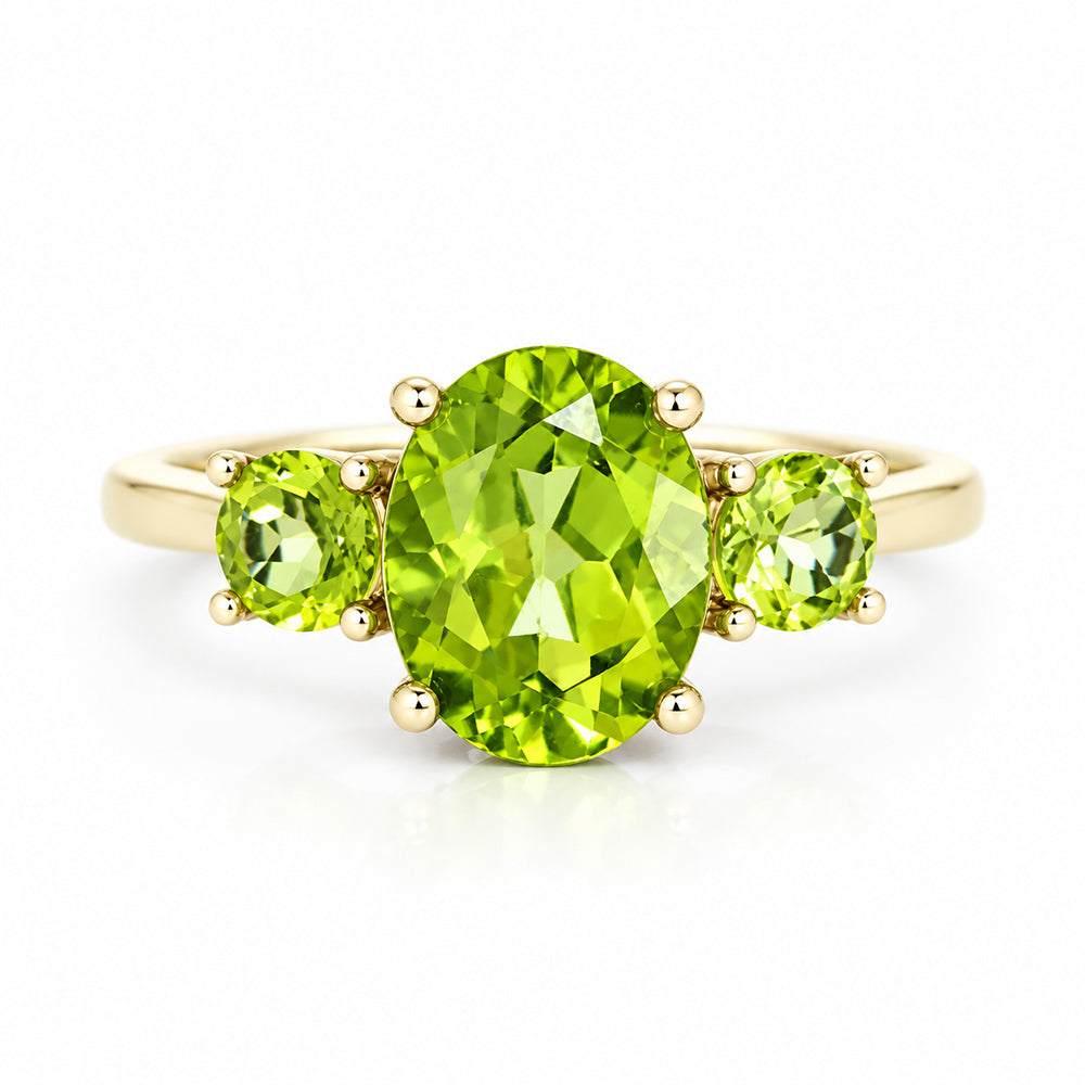 Hallie, Peridot Trilogy Ring - Victoria's Jewellery