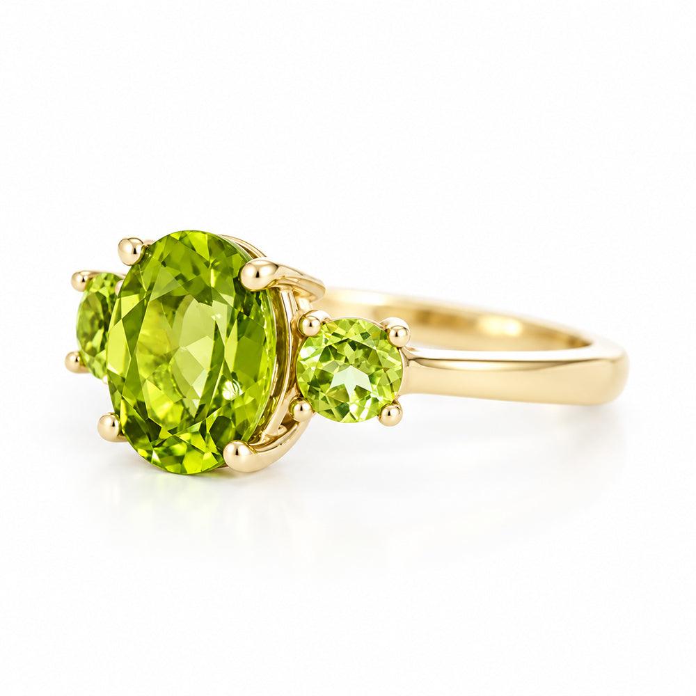 Hallie, Peridot Trilogy Ring - Victoria's Jewellery