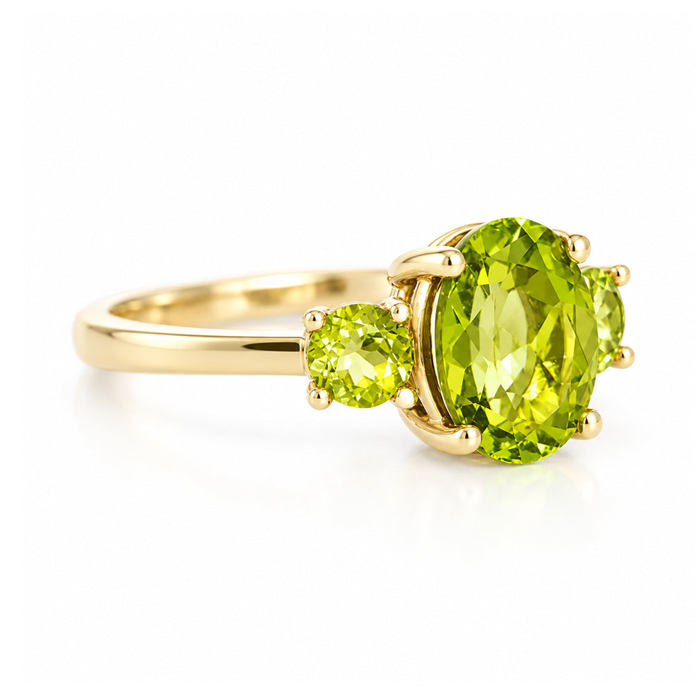 Hallie, Peridot Trilogy Ring - Victoria's Jewellery