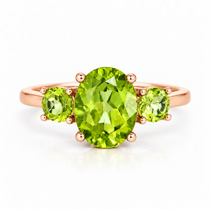 Hallie, Peridot Trilogy Ring - Victoria's Jewellery