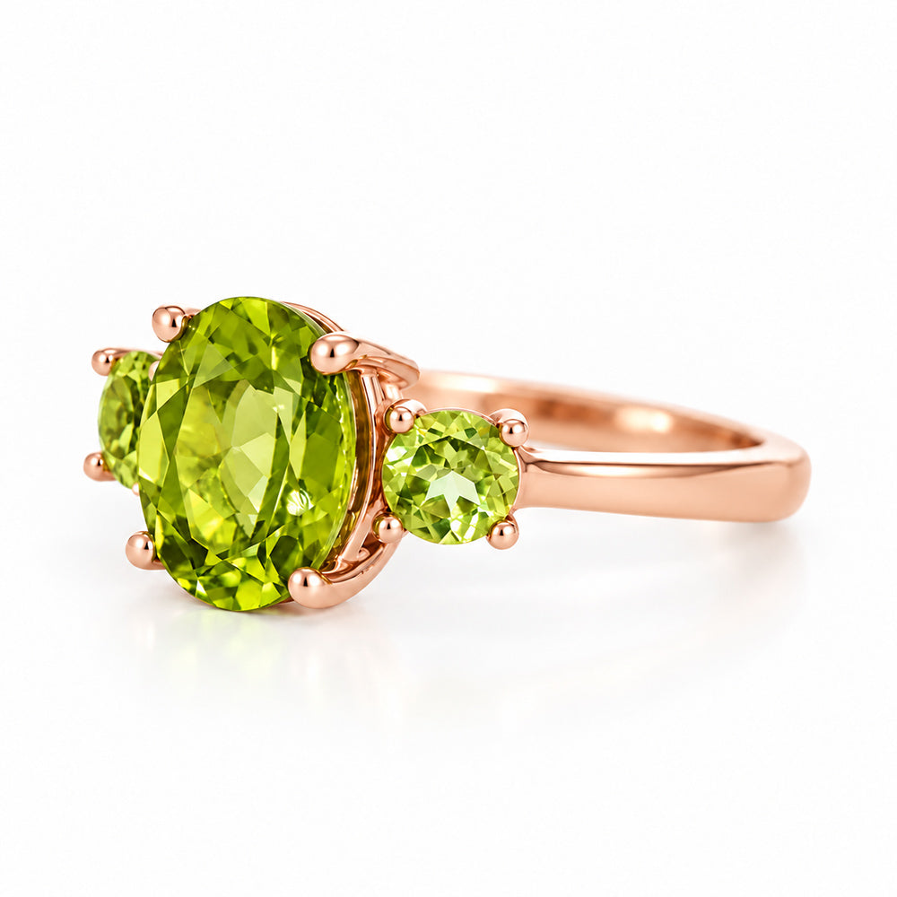 Hallie, Peridot Trilogy Ring - Victoria's Jewellery