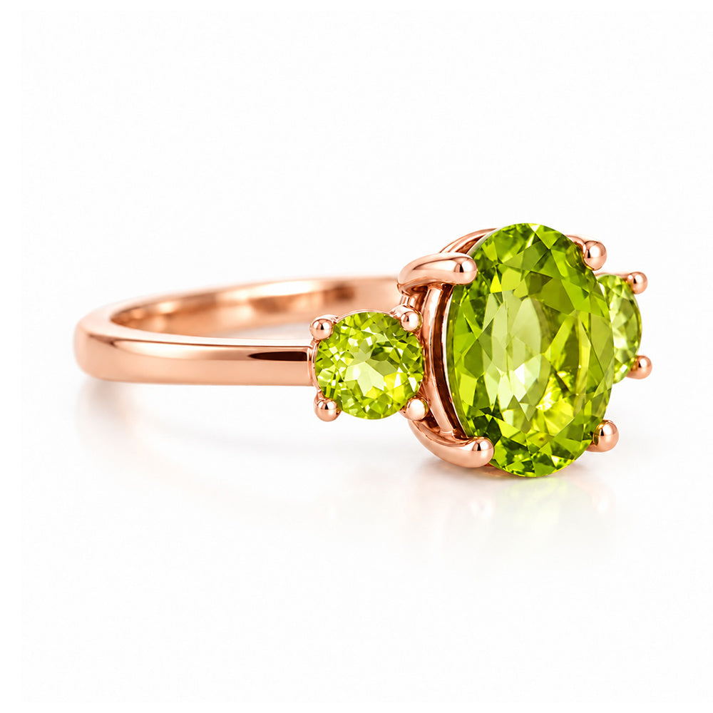 Hallie, Peridot Trilogy Ring - Victoria's Jewellery