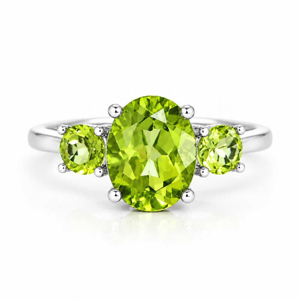Hallie, Peridot Trilogy Ring - Victoria's Jewellery