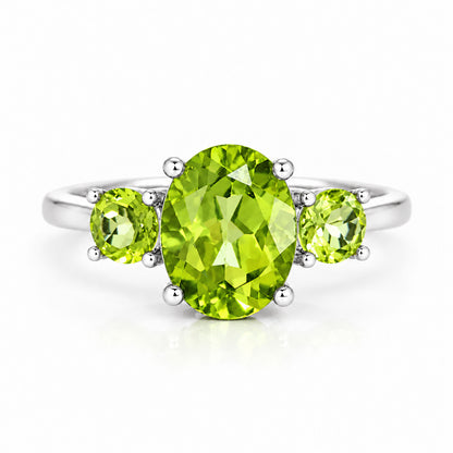 Hallie, Peridot Trilogy Ring - Victoria's Jewellery