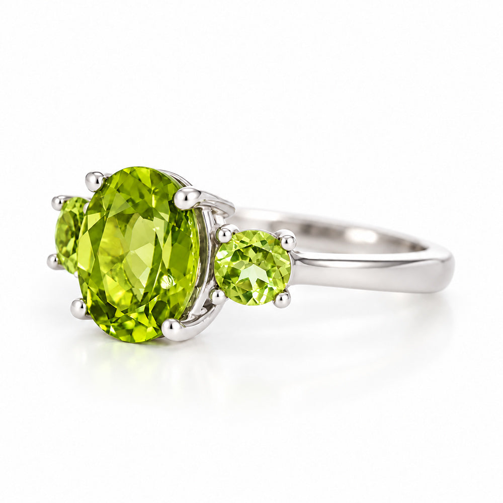 Hallie, Peridot Trilogy Ring - Victoria's Jewellery