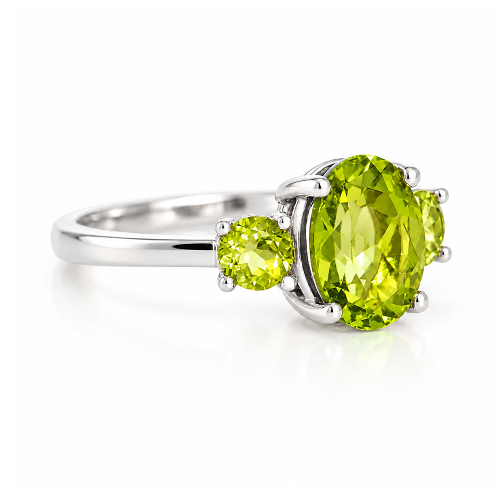 Hallie, Peridot Trilogy Ring - Victoria's Jewellery