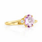 Georgie, a Pink Amethyst and Diamond Trilogy Ring - 8x6mm